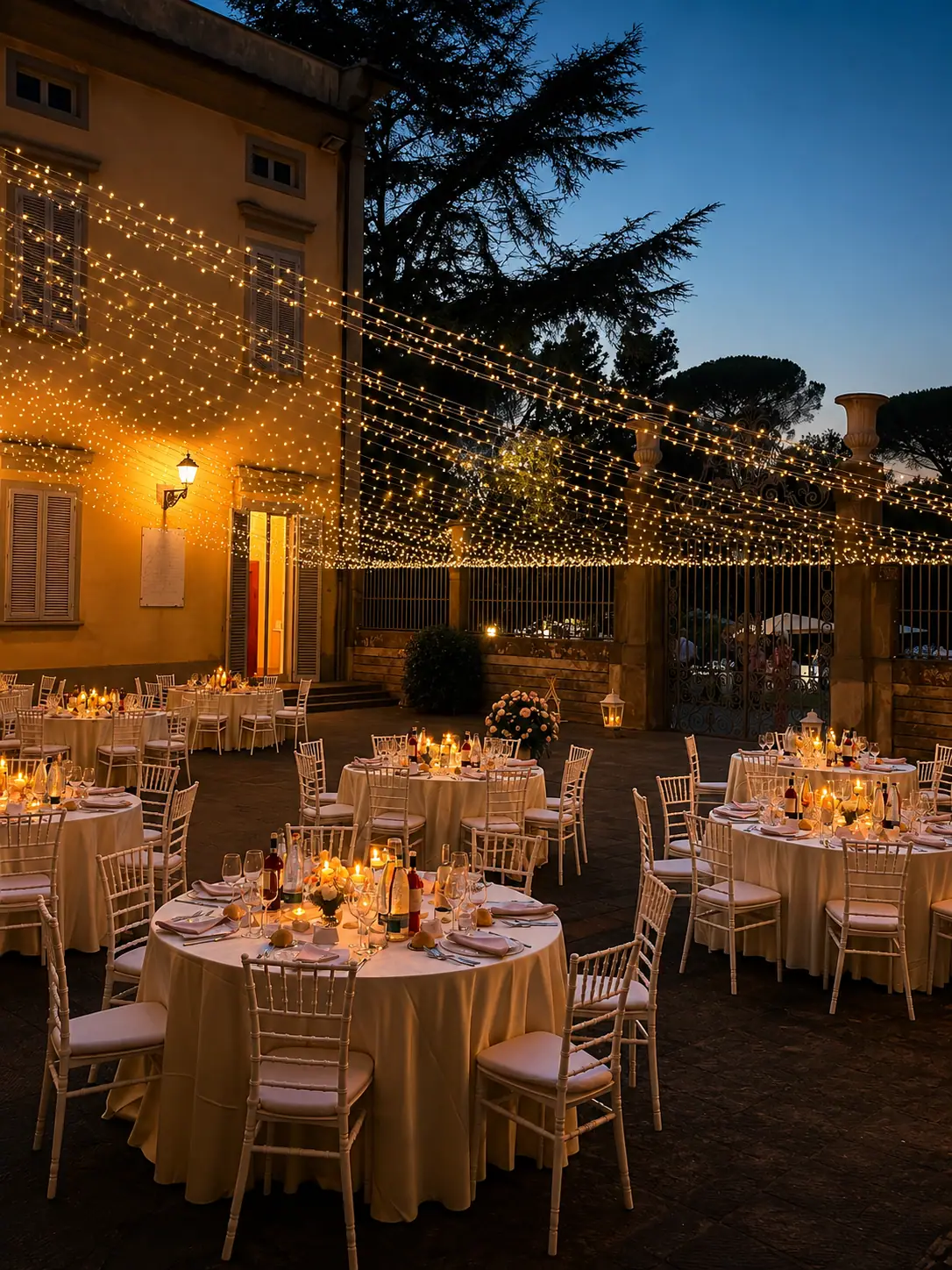 La villa di notte