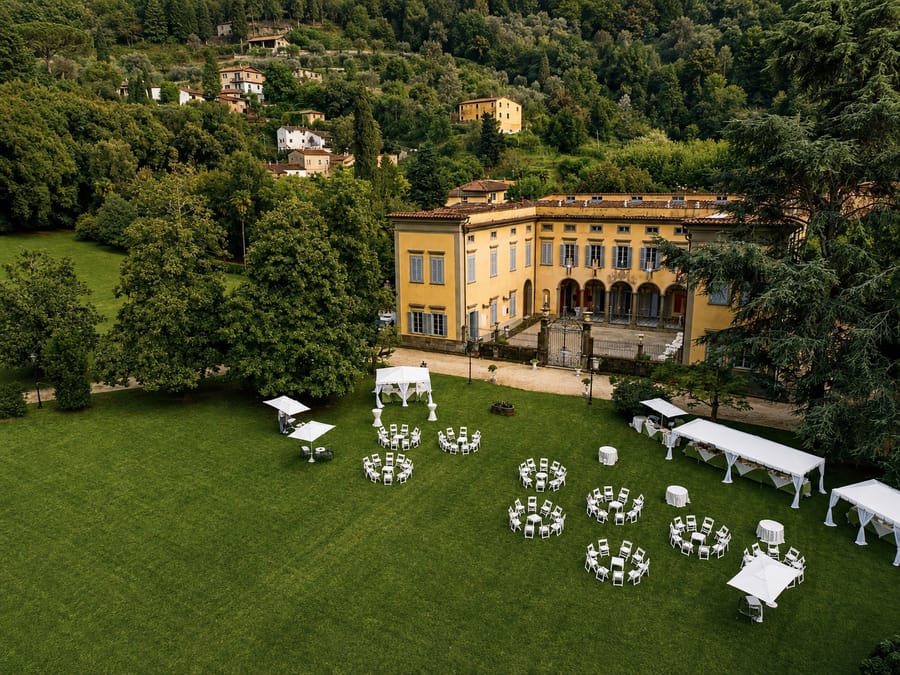 Il giardino visto dal drone