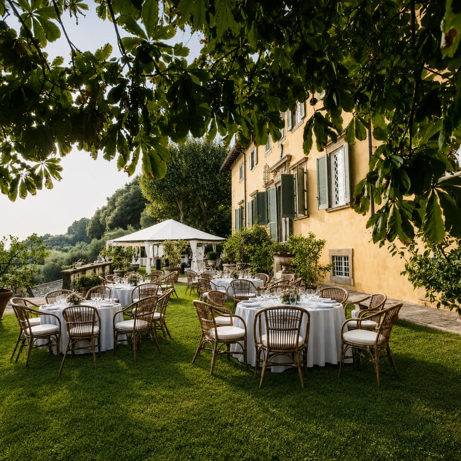 Le tavolate sotto gli alberi